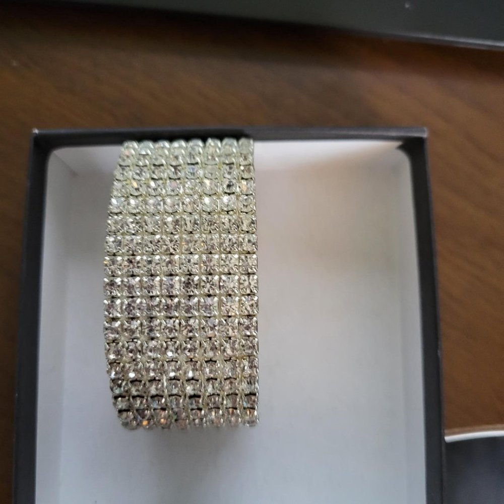 New bracelets rhinestone silver